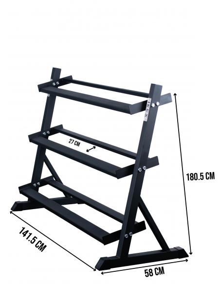 Soporte Profesional Mancuernas Hexagonales - IKEX Fitness