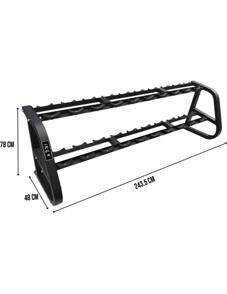 Soporte Profesional para Mancuernas 10 Pares (2 Niveles) - IKEX Fitness