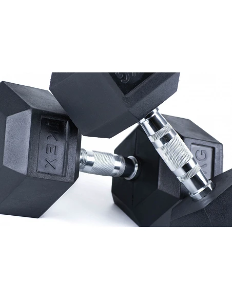 Mancuerna Hexagonal IKEX Profesional – Goma Moldeada y Mango Anticorrosión