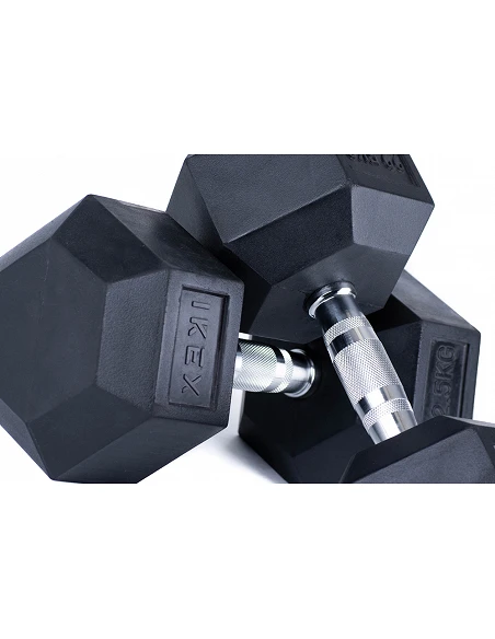 Mancuerna Hexagonal IKEX Profesional – Goma Moldeada y Mango Anticorrosión